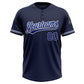 Custom Navy Royal-White Two-Button Unisex Softball Jersey Limited