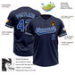Custom Navy Royal-White Two-Button Unisex Softball Jersey Limited