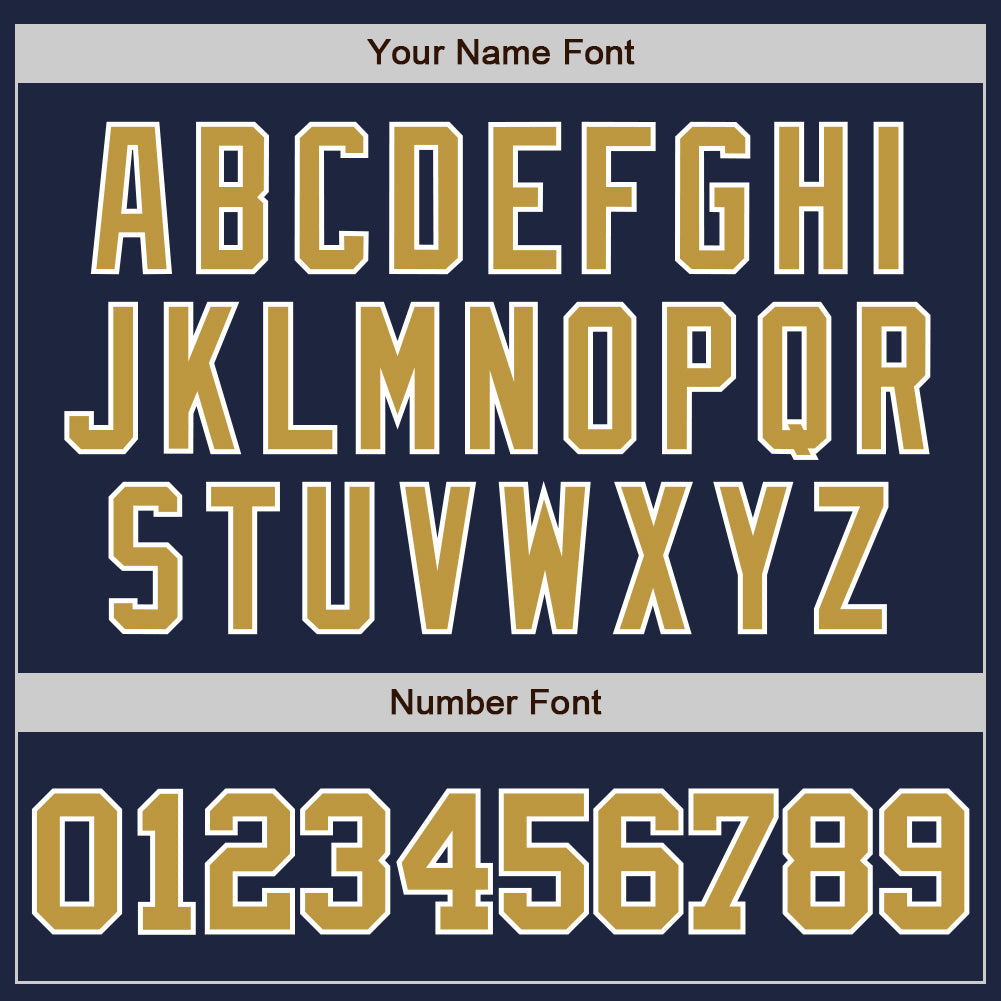 Custom Navy Old Gold-White Two-Button Unisex Softball Jersey Limited