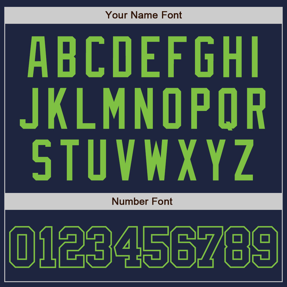 Custom Navy Navy-Neon Green Two-Button Unisex Softball Jersey Limited