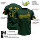 Custom Green Green-Yellow Two-Button Unisex Softball Jersey Limited