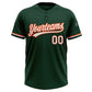 Custom Green White-Orange Two-Button Unisex Softball Jersey Limited