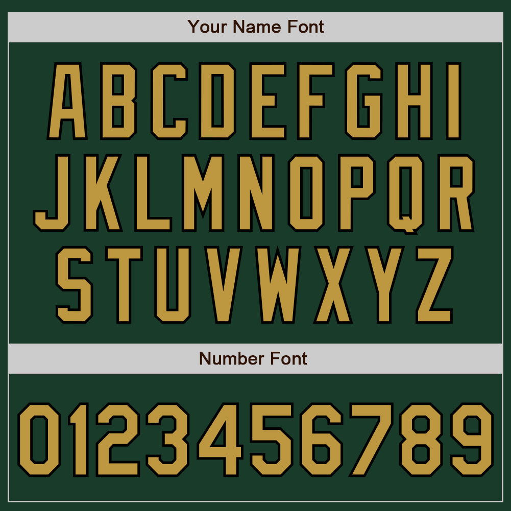 Custom Green Old Gold-Black Two-Button Unisex Softball Jersey Limited