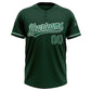 Custom Green Kelly Green-White Two-Button Unisex Softball Jersey Limited