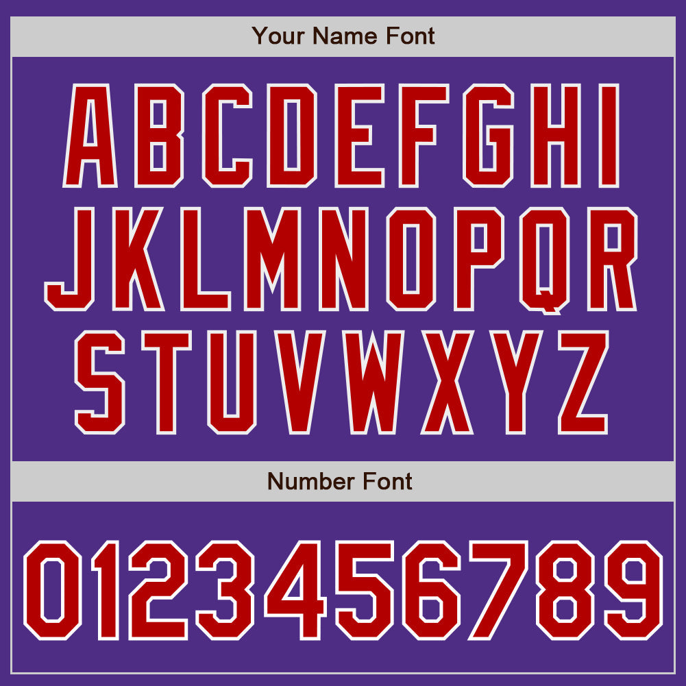 Custom Purple Red-White Two-Button Unisex Softball Jersey Limited