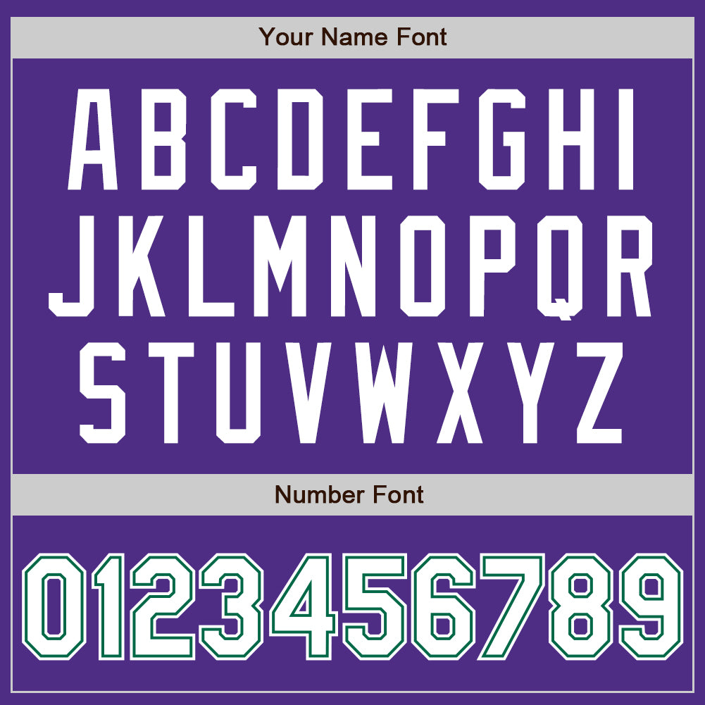 Custom Purple White-Kelly Green Two-Button Unisex Softball Jersey Limited