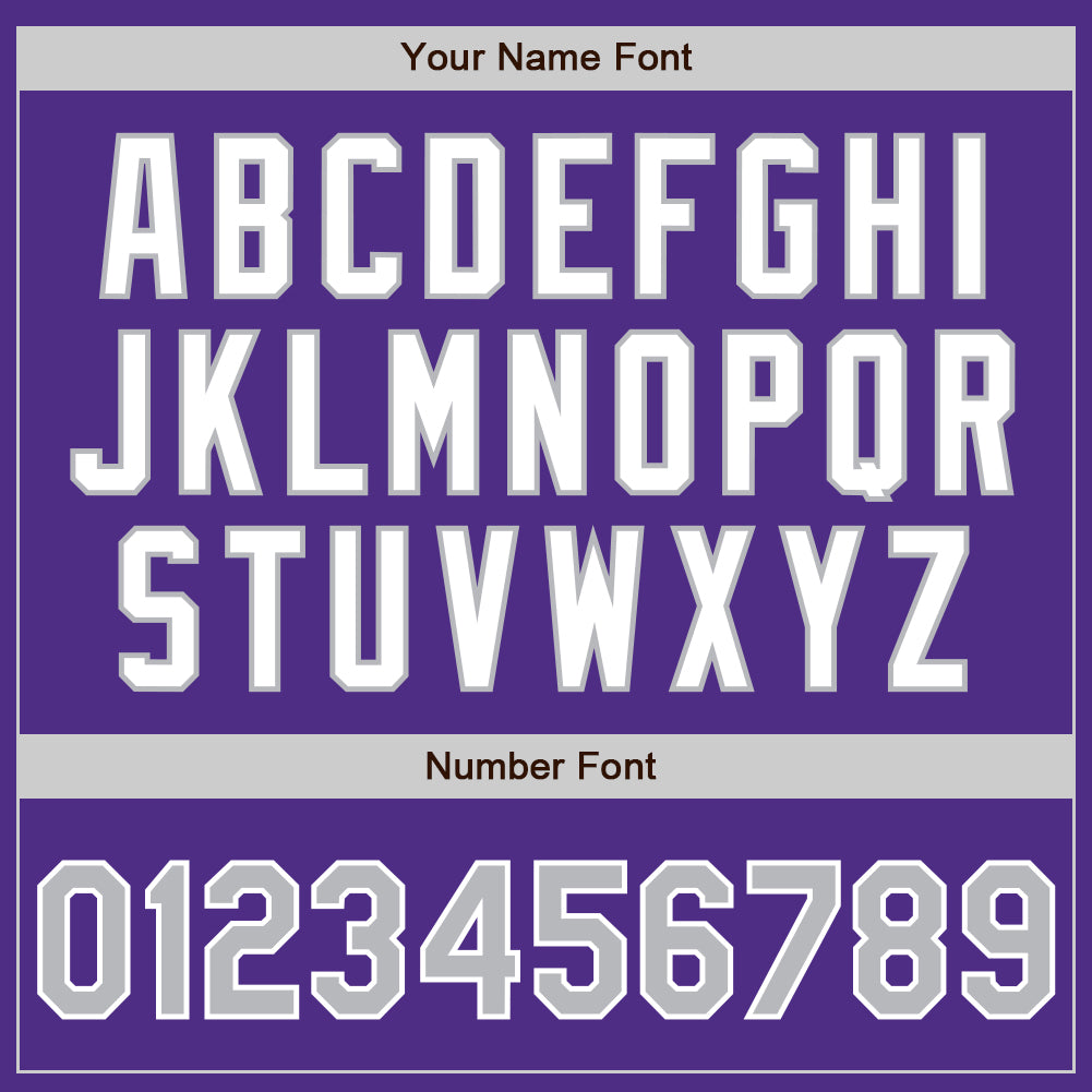 Custom Purple Gray-White Two-Button Unisex Softball Jersey Limited