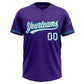 Custom Purple White-Teal Two-Button Unisex Softball Jersey Limited