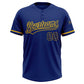 Custom Royal Yellow Two-Button Unisex Softball Jersey Limited