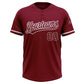 Custom Crimson White Two-Button Unisex Softball Jersey Limited