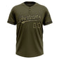 Custom Olive Camo-Black Salute To Service Two-Button Unisex Softball Jersey Limited