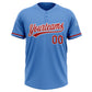 Custom Powder Blue Red-White Two-Button Unisex Softball Jersey Limited
