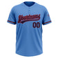 Custom Powder Blue Navy-Red Two-Button Unisex Softball Jersey Limited