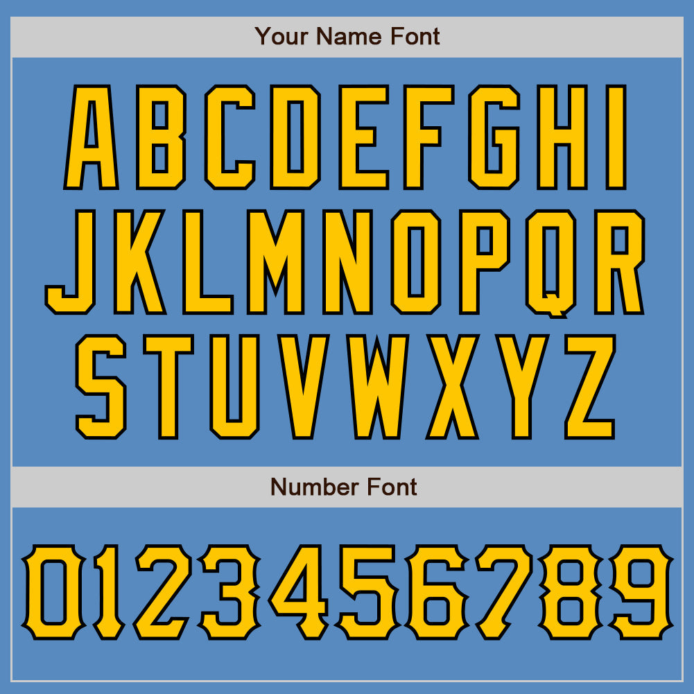 Custom Powder Blue Yellow-Black Two-Button Unisex Softball Jersey Limited