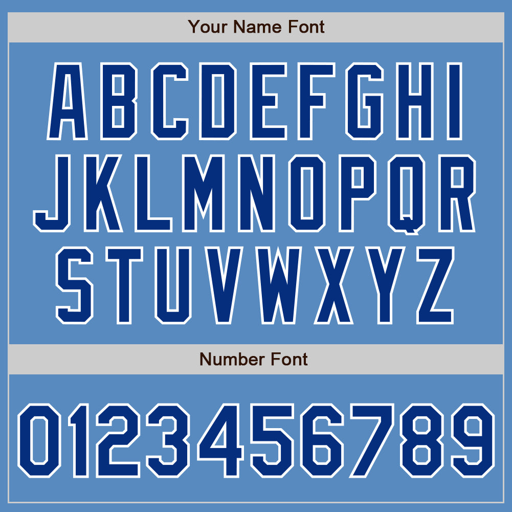 Custom Powder Blue Royal-White Two-Button Unisex Softball Jersey Limited