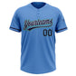 Custom Powder Blue Navy Gray-Teal Two-Button Unisex Softball Jersey Limited