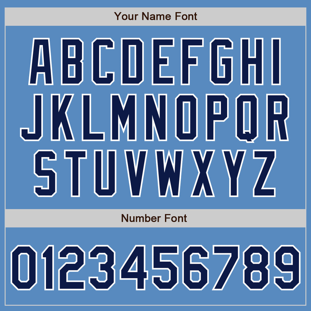 Custom Powder Blue Navy-White Two-Button Unisex Softball Jersey Limited