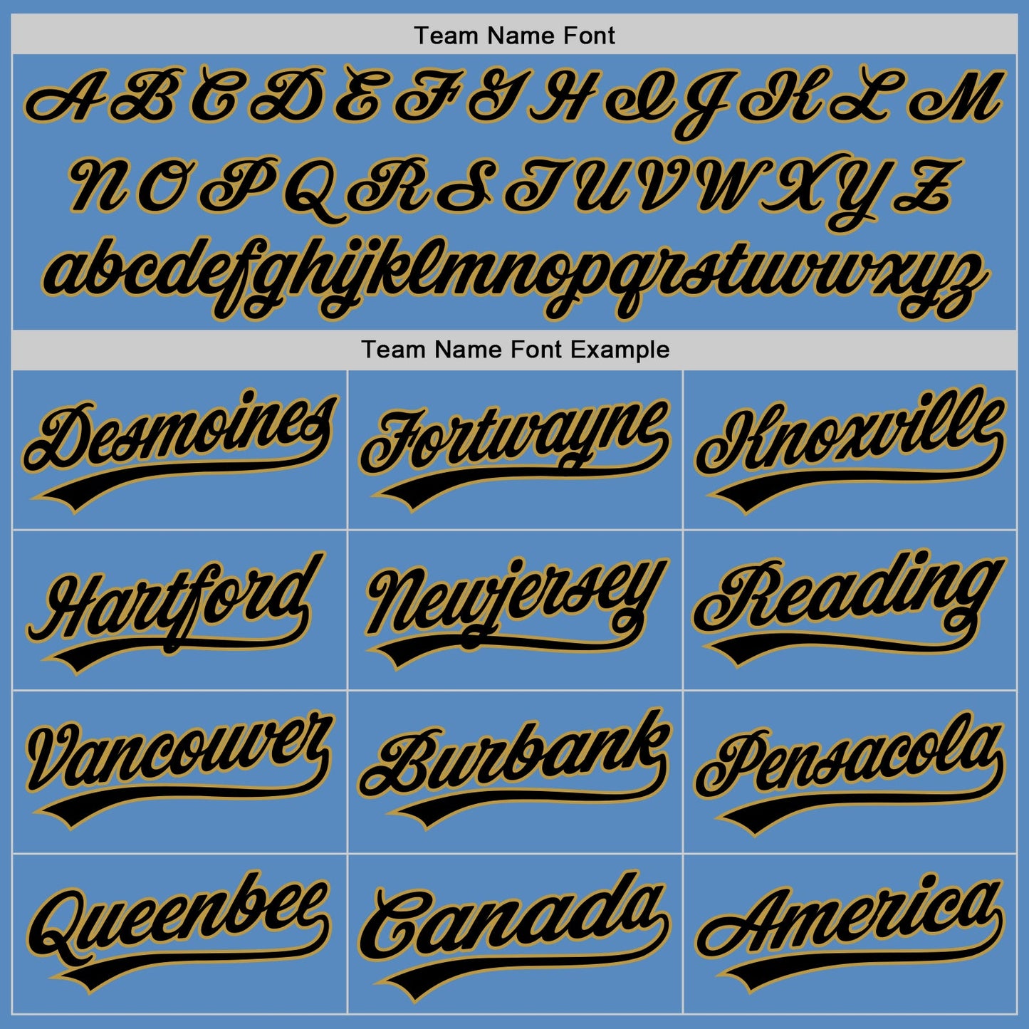 Custom Powder Blue Black-Old Gold Two-Button Unisex Softball Jersey Limited