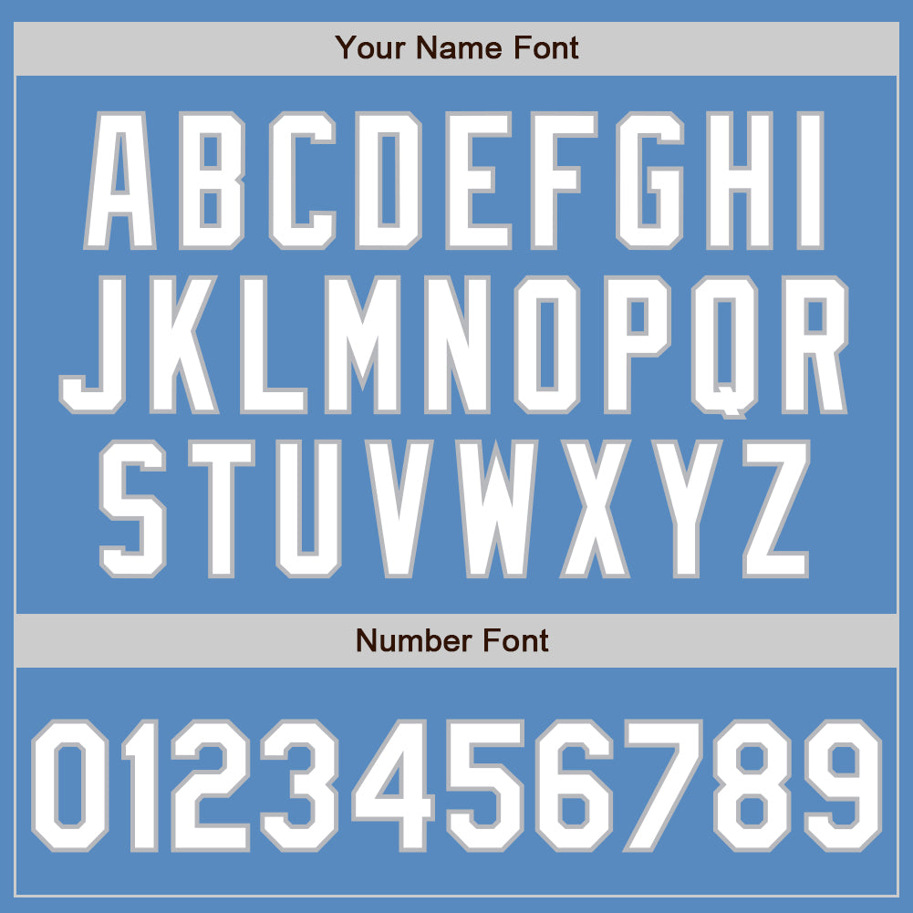 Custom Powder Blue White-Gray Two-Button Unisex Softball Jersey Limited