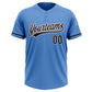 Custom Powder Blue Brown-White Two-Button Unisex Softball Jersey Limited