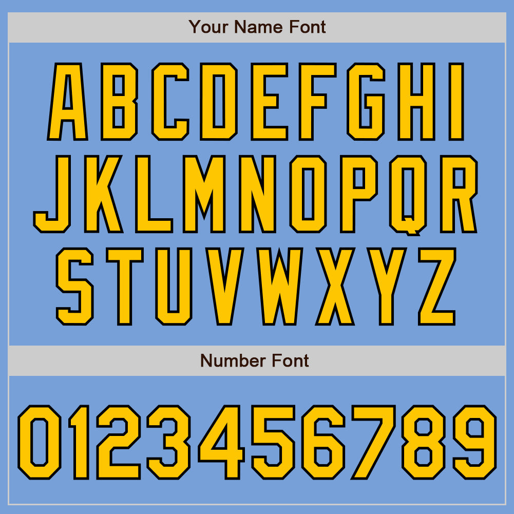 Custom Light Blue Yellow-Black Two-Button Unisex Softball Jersey Limited