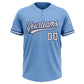 Custom Light Blue White-Navy Two-Button Unisex Softball Jersey Limited