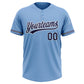 Custom Light Blue Navy-White Two-Button Unisex Softball Jersey Limited