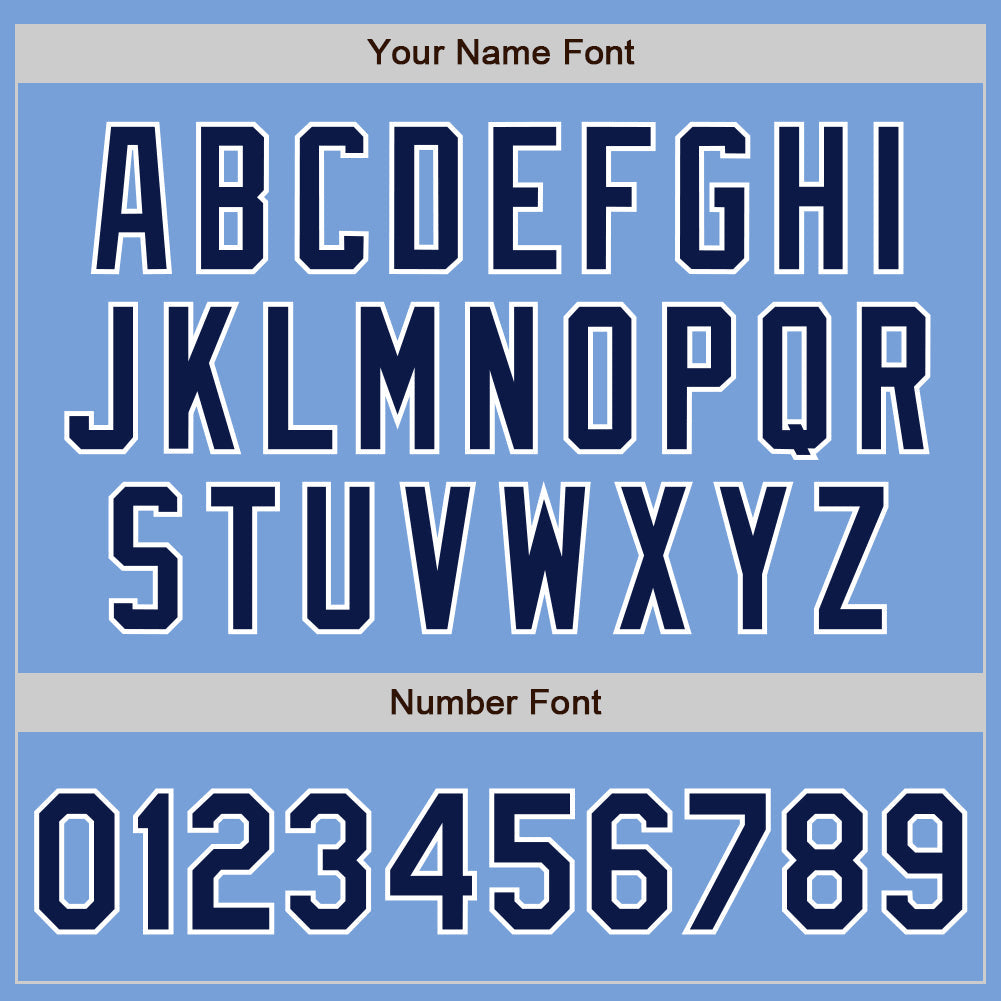 Custom Light Blue Navy-White Two-Button Unisex Softball Jersey Limited