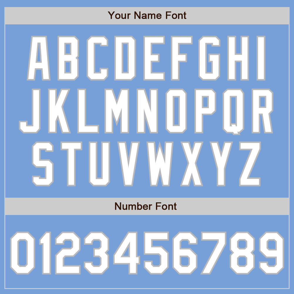 Custom Light Blue White-Gray Two-Button Unisex Softball Jersey Limited