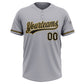 Custom Gray Black-Old Gold Two-Button Unisex Softball Jersey Limited