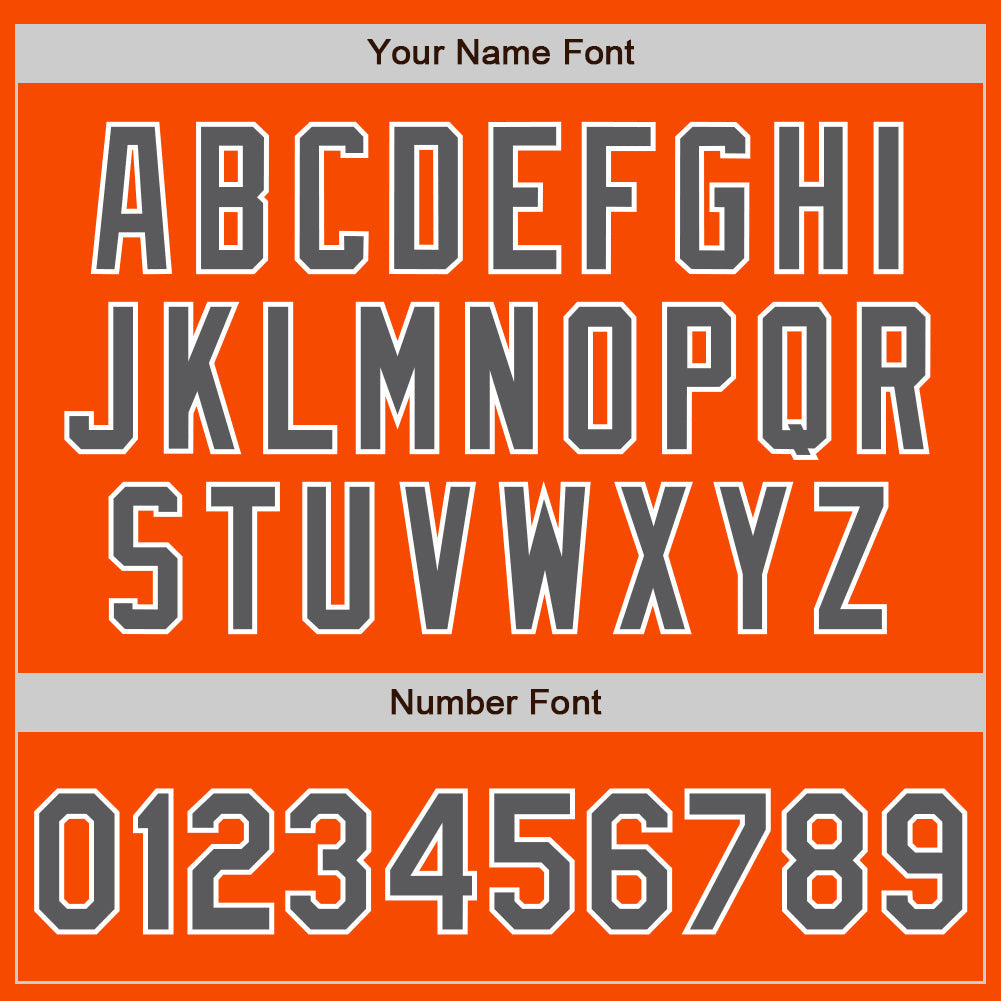 Custom Orange Steel Gray-White Two-Button Unisex Softball Jersey Limited