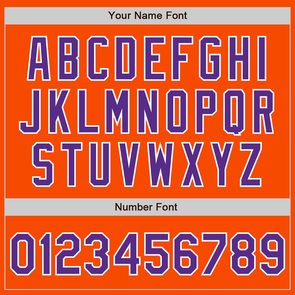 Custom Orange Purple-White Two-Button Unisex Softball Jersey Limited