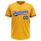 Custom Gold Royal-White Two-Button Unisex Softball Jersey Limited
