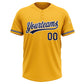 Custom Gold Navy-White Two-Button Unisex Softball Jersey Limited