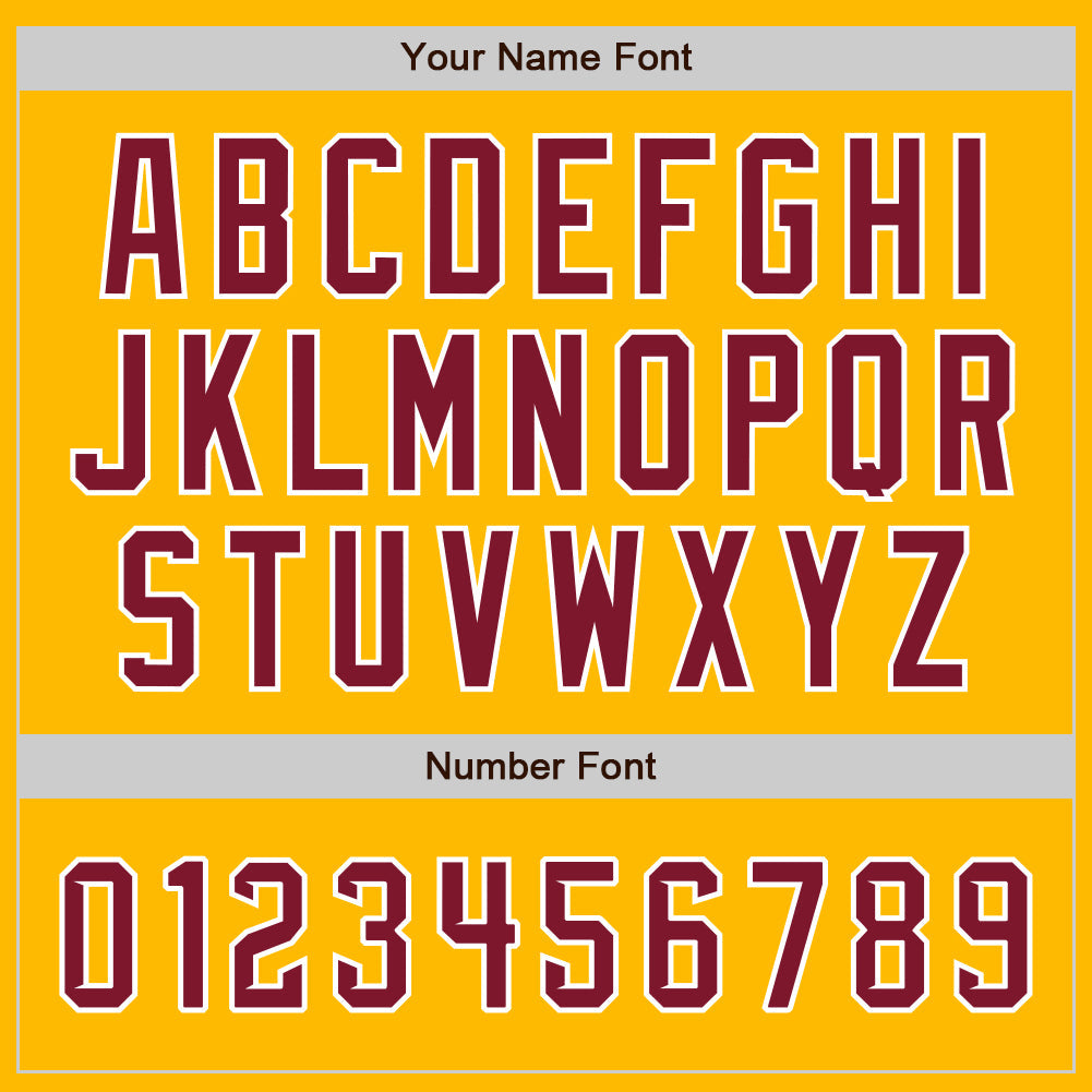 Custom Gold Crimson-White Two-Button Unisex Softball Jersey Limited