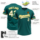 Custom Teal White-Yellow Two-Button Unisex Softball Jersey Limited