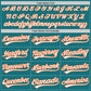 Custom Teal White-Orange Two-Button Unisex Softball Jersey Limited