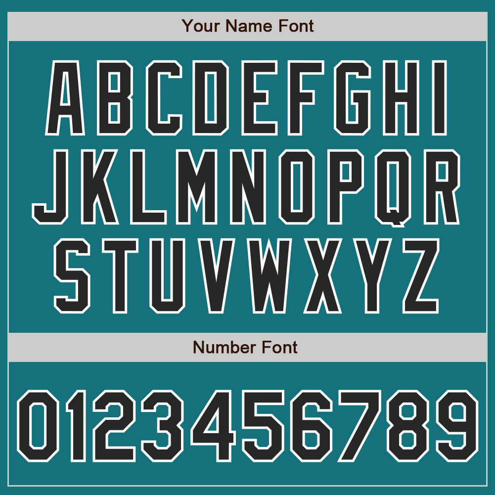 Custom Teal Black-White Two-Button Unisex Softball Jersey Limited