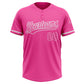 Custom Pink White Two-Button Unisex Softball Jersey Limited