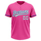 Custom Pink White-Royal Two-Button Unisex Softball Jersey Limited