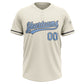 Custom Cream Light Blue-Steel Gray Two-Button Unisex Softball Jersey Limited