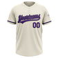 Custom Cream Purple-Black Two-Button Unisex Softball Jersey Limited