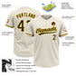 Custom Cream Black-Yellow Two-Button Unisex Softball Jersey Limited