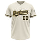Custom Cream Black-Old Gold Two-Button Unisex Softball Jersey Limited