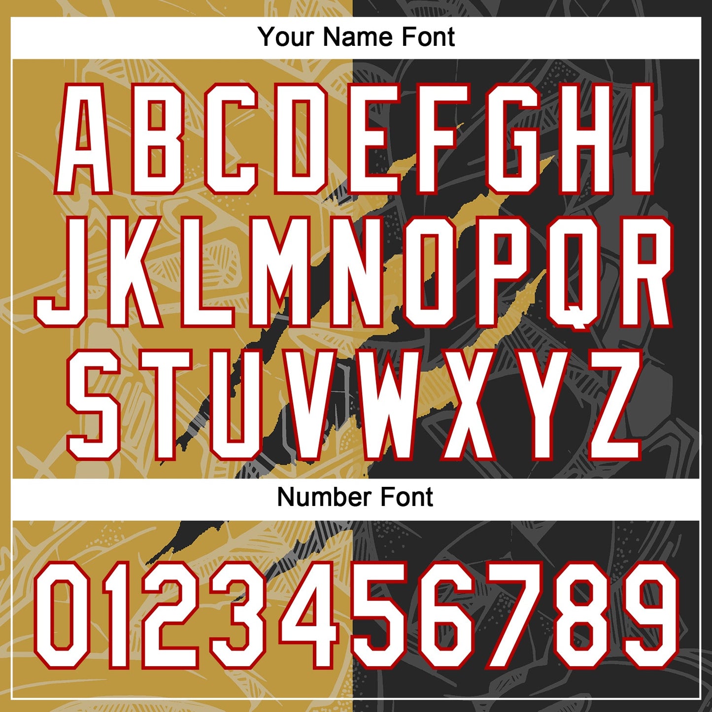 Custom Graffiti Pattern Black Old Gold-Red 3D Two-Button Unisex Softball Jersey Limited