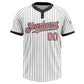 Custom White Black Pinstripe Medium Pink Two-Button Unisex Softball Jersey Limited
