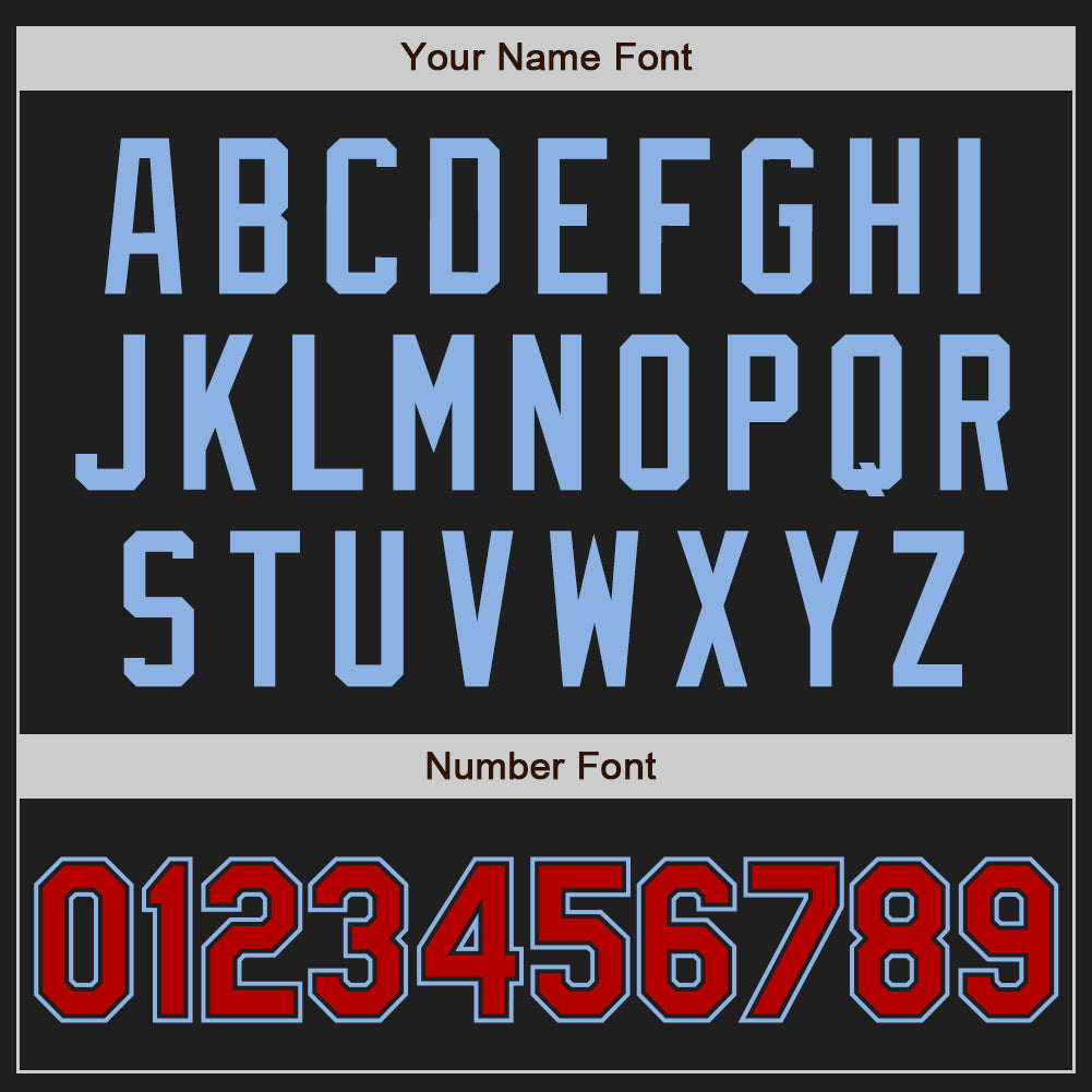 Custom Black Light Blue Pinstripe Red Two-Button Unisex Softball Jersey Limited