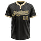 Custom Black Cream Pinstripe Camo Two-Button Unisex Softball Jersey Limited