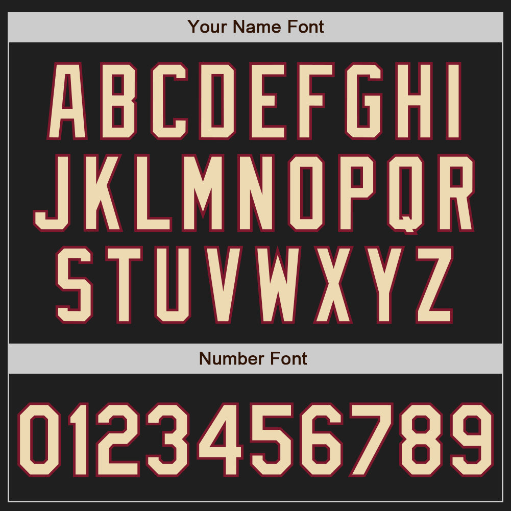 Custom Black Crimson Pinstripe Cream Two-Button Unisex Softball Jersey Limited