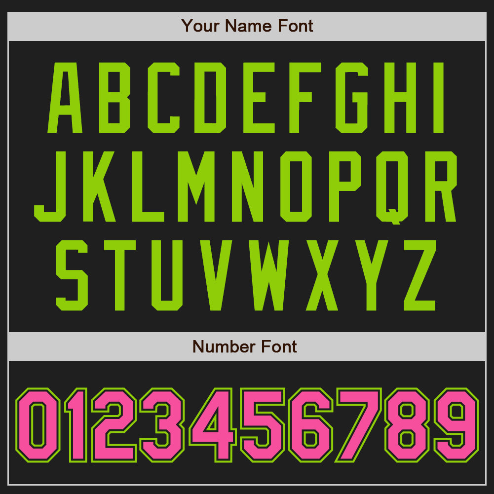 Custom Black Neon Green Pinstripe Pink Two-Button Unisex Softball Jersey Limited